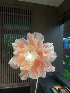 Silent opening and closing Dancing Petals Wedding Decor Artificial Flowers Road Lead Flowers Silk Mesh Flower Decorative Stage Window Display Garden Decoration Home Decor