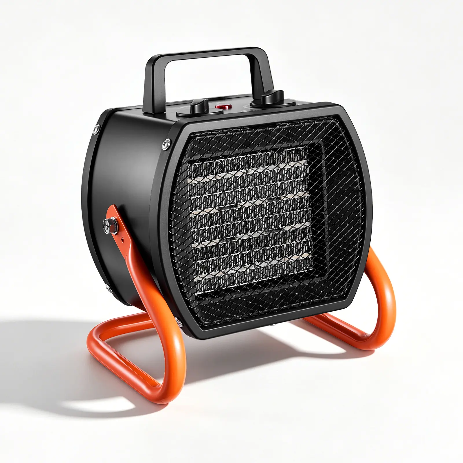 VEVOR 1500W PTC Electric Greenhouse Heater with Steel Housing, Compact Design, Heating-Fan Modes, Low-High Heat Settings, 40° Adjustable Angle, Overheat Shut-Off, Temperature Control, Durable Portable for Greenhouses, Grow Tents, Flower Rooms