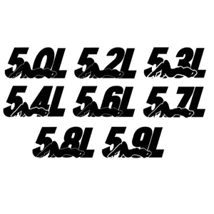 Engine Series 5.0L - 5.9L Premium Vinyl Decal car stickers