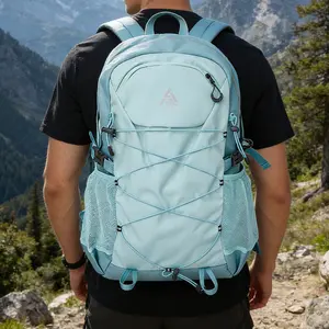 1PC Men's backpack, Travel backpacks, with solid color zipper closure, simple and casual, lightweight, suitable for short distance travel, daily commuting, outdoor travel, sports cycling, hiking, camping, men's shoulder bag