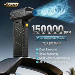 180W Violent Turbo Jet Fan 150,000 RPM, Carbon Fiber Mini Blower & Electric Air Duster, Handheld Super Jet Dry for Car Detailing, PC Cleaning, Pet Hair & BBQ, Type-C Fast Charge Cool Tech Power Tool Gift for Men