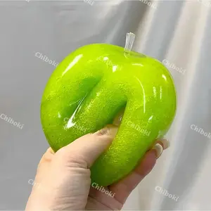 Green Apple Slushie Squishy Toy Crunchy Moldable Non-Rebound Sensory Fidget Stress Reliever Medium Grip Strength Slow Rising