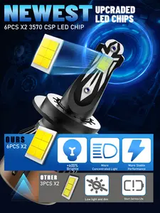 12 CSP LED Headlight Conversion Kit, Plug and Play 5-Min Install, Replaces Stock Bulb, CANBUS Error Free, Stable Performance Weather Resistant