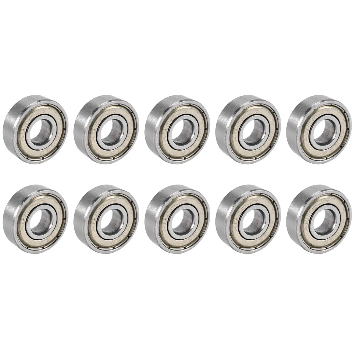 10 pcs. Ball bearings miniature deep groove ball bearings 608 ZZ 8 x 22 x 7mm Bearing Steel, Brand New, 10 X Ball Bearings