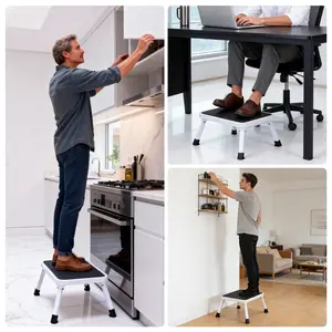 Foldable Step Stool - 330lb Capacity, Portable Anti-Slip Stool for Home, RV, Outdoor | 2-in-1 Seat & Step