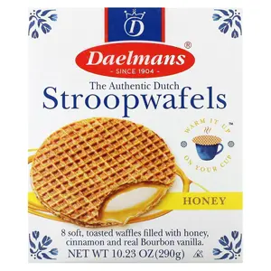 Daelmans Stroopwafels, Honey, 8 Waffles, 10.23 oz (290 g)