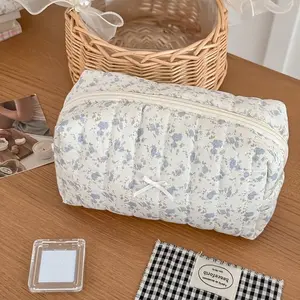 Floral Pattern Makeup Bag Set, Large Capacity Travel Cosmetic Organizer, Compact Zipper Storage Pouch, Multi-Functional Wash Bag