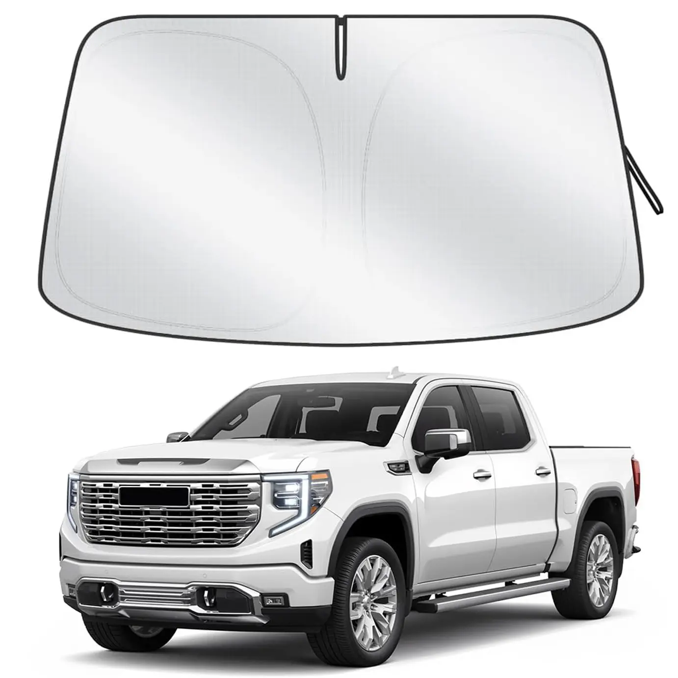 [Weekly Deals] Car Windshield Sunshade Foldable,  for Chevy Silverado 1500 Sun Shade Windshield Cover - Custom Fit Silverado 1500 Accessories 2019-2025 2026 Sunshade Foldable UV Protection & Heat Shield Sun Visor Accessories