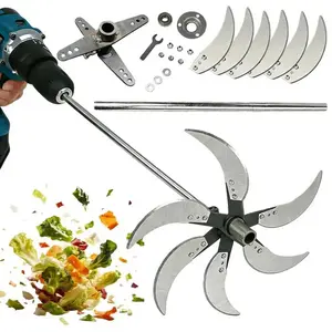 Adjustable Diameter Grass Shredder Blade-High Carbon Stainless Steel Replacement for Livestock Feed Vegetable Chopping Garden