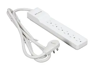 BELKIN BE106001-06R 6 ft 6 Outlets 720 J Home/Office SlimLine Surge Suppressor