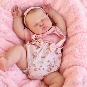 Reborn Baby Dolls 19 Inch Plump Chubby Realistic Soft Vinyl Poseable Limbs Kids Gifts Set with Outfit Accessories for Ages 3+ Handmade with Handcrafted Details