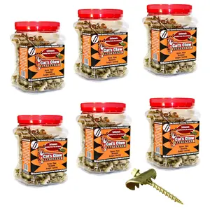 Bulk 6 Pack of 170 Pieces Cat’s Claw Fasteners 2 inch for Softwoods | Replaces Fence Staples | Installs Fast with a Power Drill No Hammer Needed | Stronger Than Fencing Staples