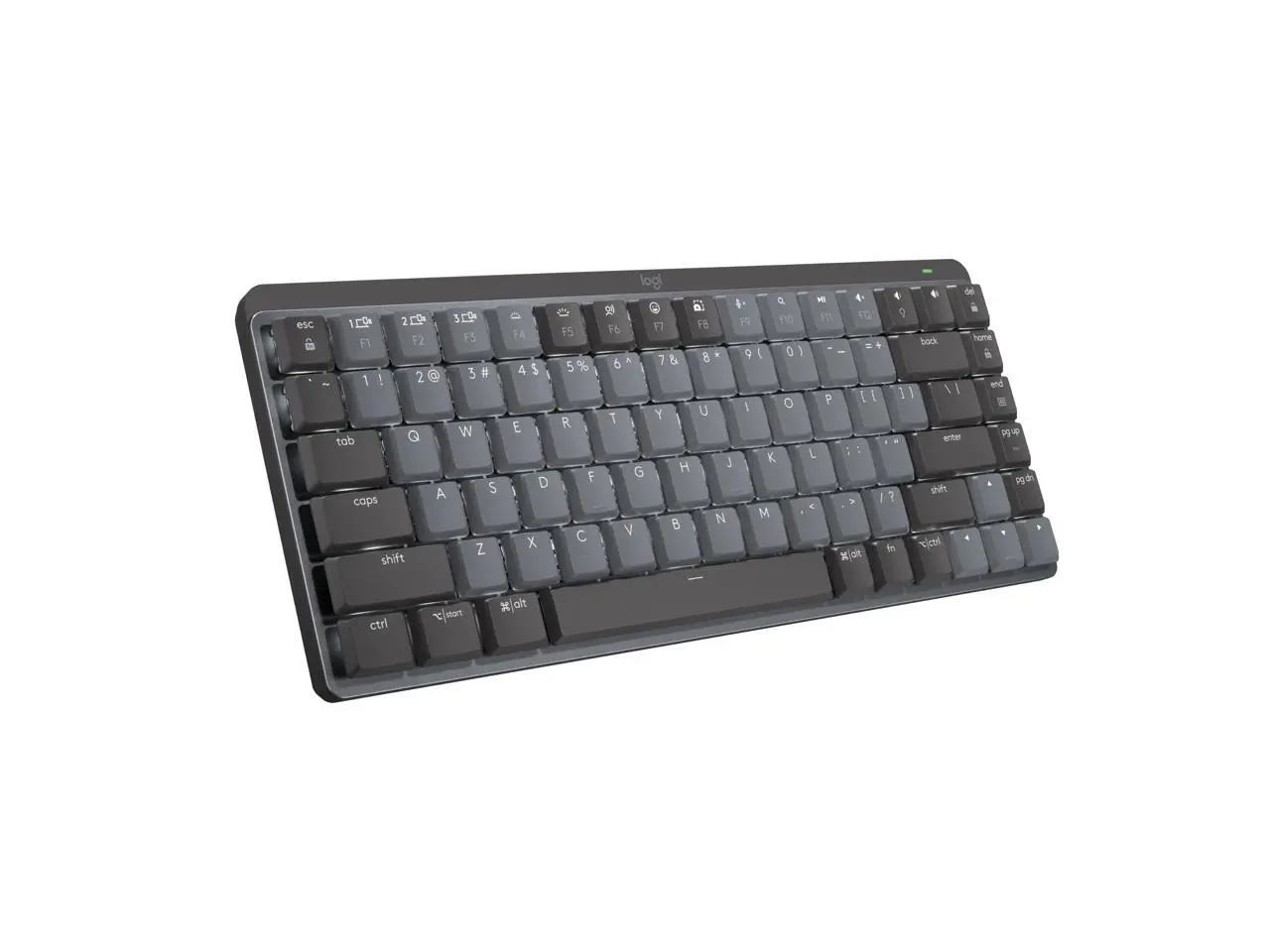Logitech MX Mechanical Mini Wireless Illuminated Keyboard, Tactile Quiet Switches, Backlit, Bluetooth, USB-C, macOS, Windows, Linux, iOS, Android, Graphite