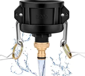 Dazone 275 330 Gallon IBC Tote Water Tank Drain Adapter, for Garden Hose 2 Inch Camlock Fittings to 3/4 Inch Male Thread