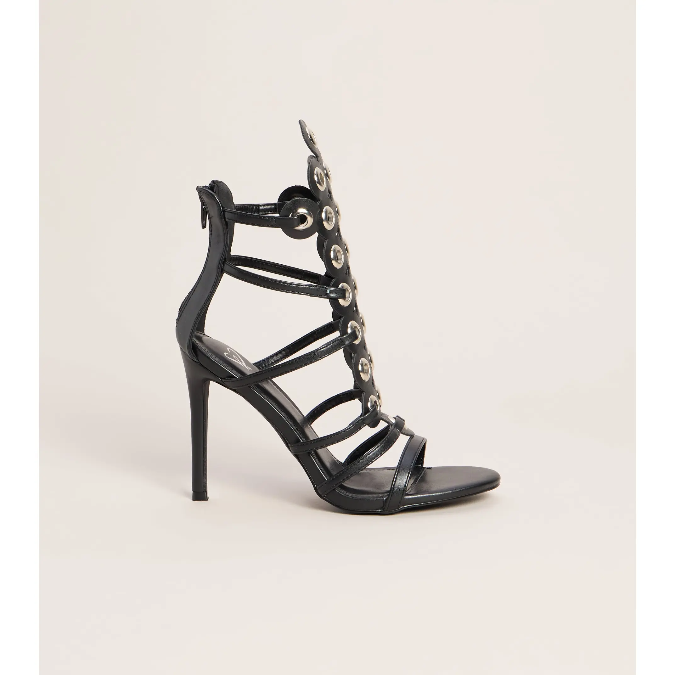 Hard Launch Grommet Stiletto Heels