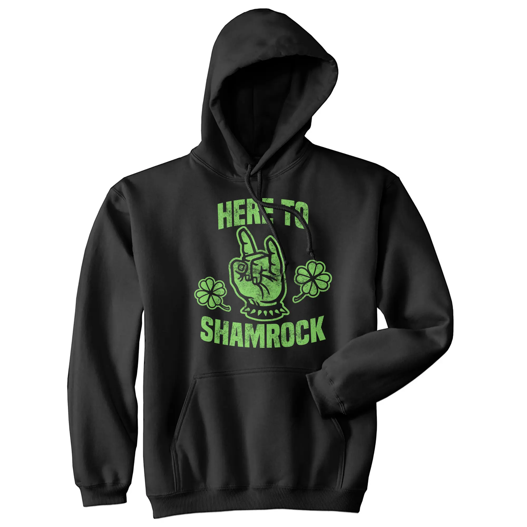 Here to Shamrock Hoodie Funny St Patricks Day Shirt Cool Outfit for Parade Fun Graphic Sweatshirt Unisex Vintage Fashion Hoodies Saint Patrick's Day Hoodie Funny Music Pullover Novelty Sweatshirt Black