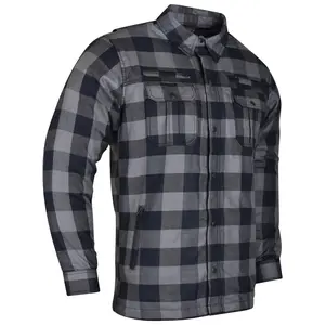 Vance Leathers Inc Men's Armored Motorcycle Flannel Shirt, Waterproof Storage Pockets, Kevlar Reinforcement, Multiple Design Features - Collar Cotton Protective Shell