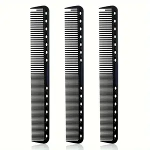 1pc/3pcs Styling Comb Set, Hair Styling Combs, Durable Hairdressing Comb, Dual-Sided Fine Tooth Comb, Heat Resistant Anti-Static Carbon Fiber, Unisex Salon & Home Use, All Hair Types