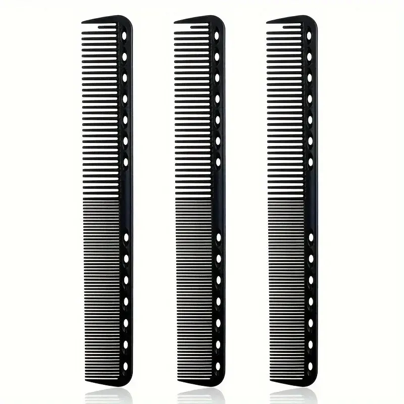 1pc/3pcs Styling Comb Set, Hair Styling Combs, Hair Styling Tools, Durable Hairdressing Comb, Dual-Sided Fine Tooth Comb, Heat Resistant Anti-Static Carbon Fiber, Unisex Salon & Home Use, All Hair Types