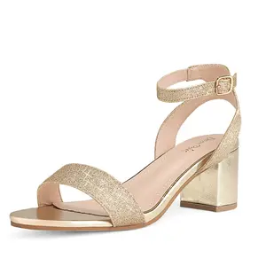 Dream Pairs Women's Open Toe Ankle Strap Low Block Chunky Heels Sandals Party Dress Pumps Shoes