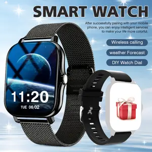 Sports Smartwatch, Multifunctional Smartwatches, Wireless Calling, Pedometer Fitness Tracker, Steps/Calories Tracking, Multiple Sports Modes, Sedentary Reminder & Call SMS Reminder, Multimedia Message Viewing & Alarm Clock, TFT Screen, Smartwatch