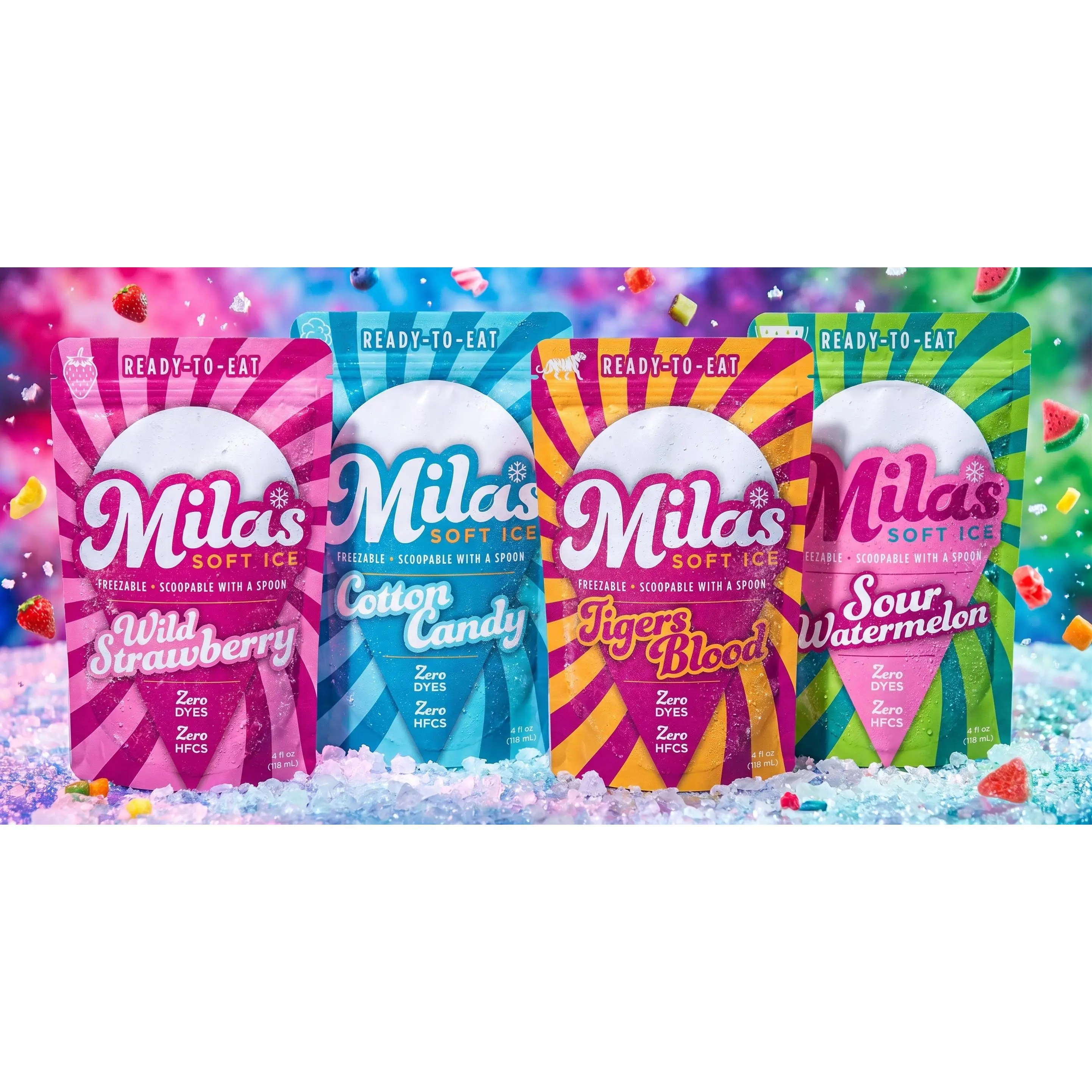 Mila's Soft Ice Frozen Juice Smoothie Drinks - 18-Pack