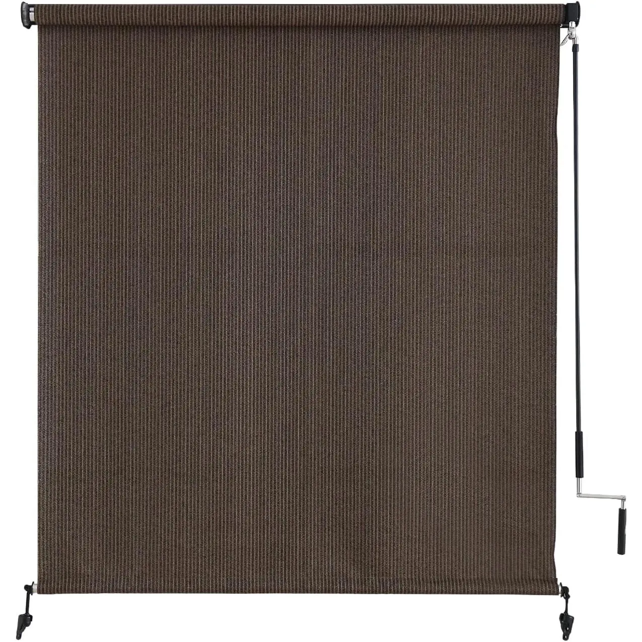 Outdoor Roller Shades,Cordless Patio Roller Up Blinds with Shade Cloth for Porch Gazebo Pergola Balcony Backyard,Mocha,36" Wx72 H
