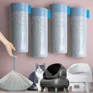 Cat Litter Waste Bags 4 Rolls 80 Count Leak-Proof Ninja Bags for Autoscooper 11 & Neakasa M1 Top-Open Auto Litter Box 30% Thicker Heavy-Duty