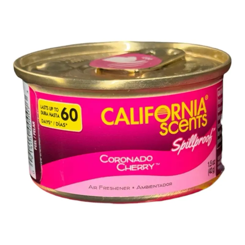 California Scents Coronado Cherry Spillproof Air Freshener 1.5 Ounce Canister Original Organic Scent for Car & Home PACK OF 1!