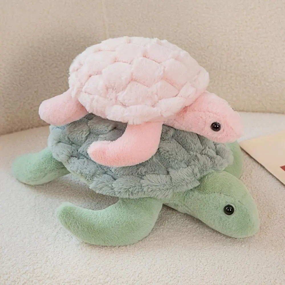 Pastel Sea Turtle Plush , 11-Inch Cute Kawaii Stuffed Animal with Textured Shell, Super Soft Fluffy Cuddly Doll Gift for Kids, Stuffed Animal Gifts, Cute Stuffed Animals