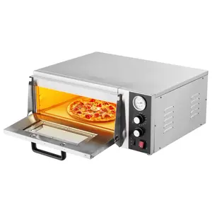 Summervibes VEVOR Electric Pizza Oven, 18-Inch Commercial Pizza Ovens, 752F Max Temp, 1740W Large Pizza Oven Countertop with Temp Time Control, Built in Thermometer Indoor Pizza Maker for Restaurant Home Use