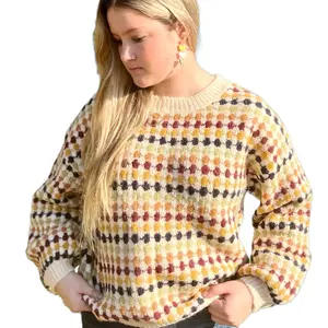 Multicolor Crew Neck Sweater