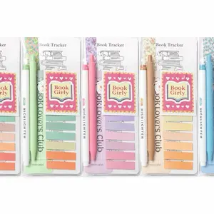 Book Lover Kit with Cute Stickers Pen Marker Classic & Magnetic Bookmarks Tracker for Reading Enthusiasts