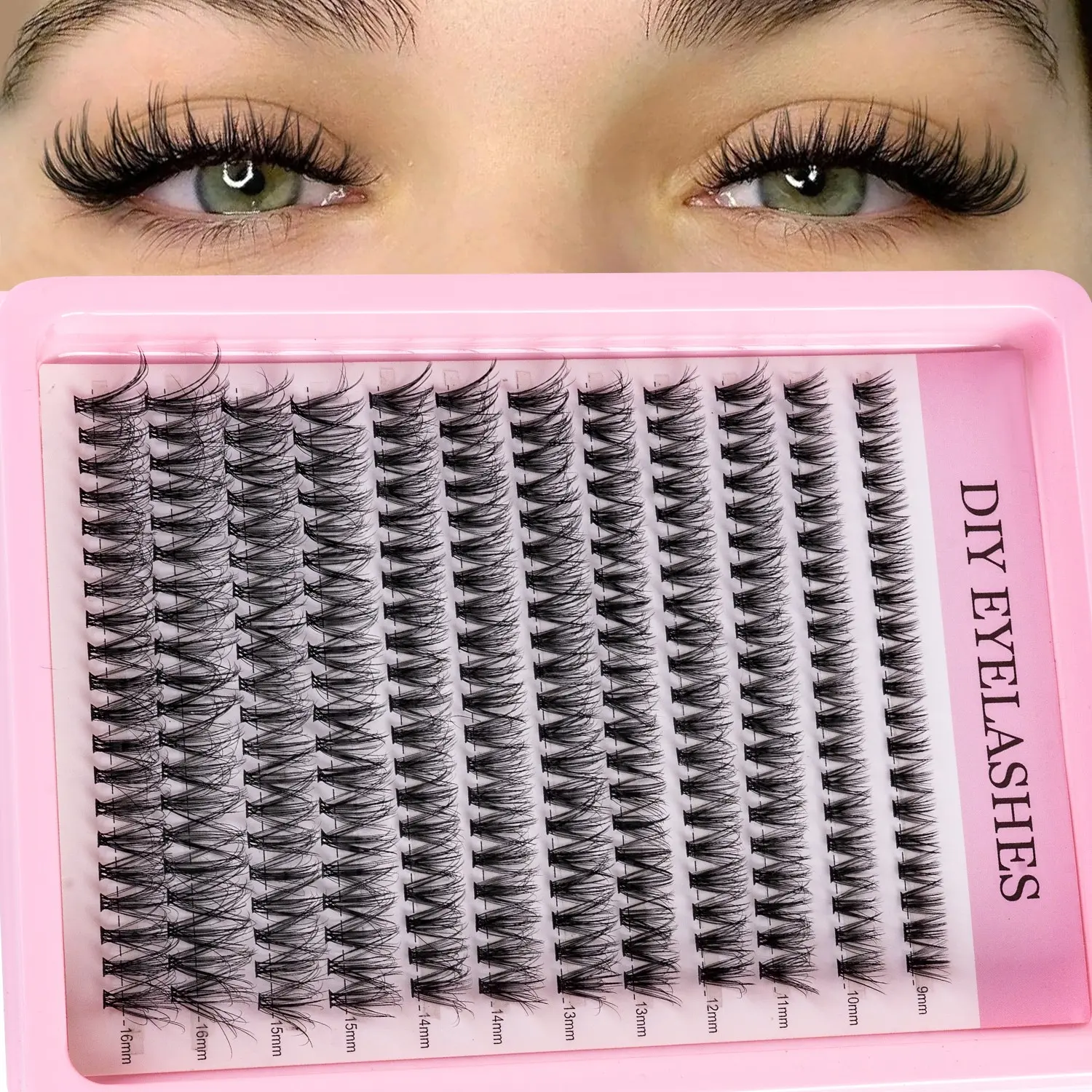 Surprise DIY False Eyelashes Extension, Natural Look with Dense Effect, Home Use Curled Lashes, Suitable for Various Makeup Styles
