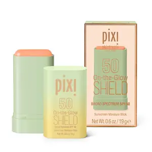 Pixi On-the-Glow SHIELD SPF 50 Sunscreen Moisture Stick - Lightweight & Ultra-Hydrating Broad Spectrum Protection for Everyday Use