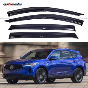 Acura RDX 2019-2024 4-Piece Acrylic Rain Guards & Sun Visors Dark Smoke Wind Deflectors All-Weather UV Protection Non-Scratch Easy Install