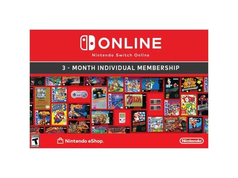 Nintendo Switch Online 3-Month Individual Membership [Digital Code]