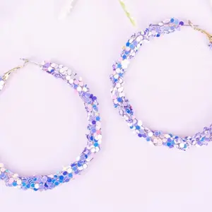 Amethyst Hoop Earrings