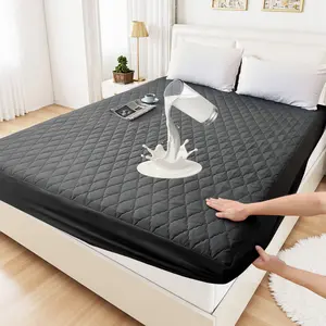 Bepatio Waterproof Mattress Protector For Queen,Twin Size,6''-18'' Deep Pockets Fitted Sheet, Breathable Friendly Fabric & Machine Washable Cooling Bedding Cover for Bedroom, Guest Room,Solid Color, bamboo sheet set