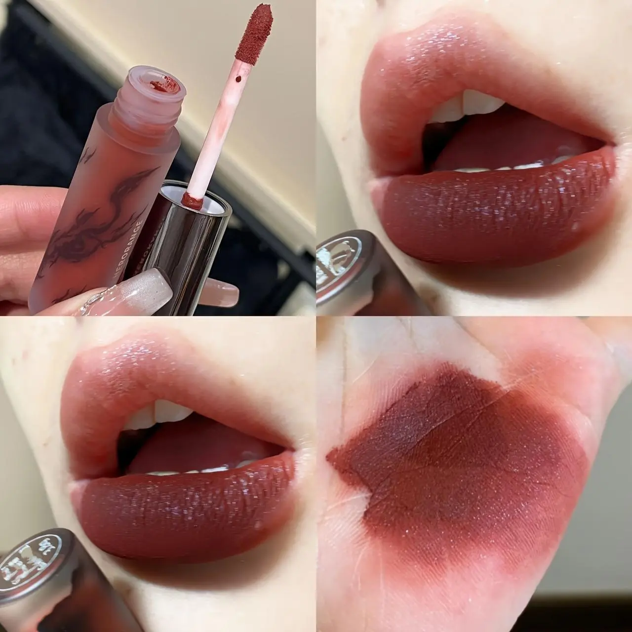 HERORANGE Velvet Lip Glaze Lip Stain Matte Low saturation berry color Soft matte effect Intensely Pigmented Lip color is not easy to fade, nude lipstick is suitable for Mother's Day Valentine's Day gifts, Lip Products Makeup