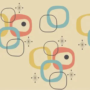 Mid-Century Modern Pattern 31 Quilting Cotton Fabric