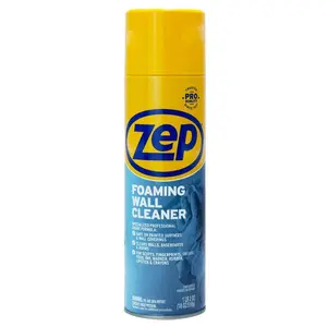 ZEP Foaming Wall Cleaner, 18 oz. Professional Wall & Surface Cleaner, ZEP Foam Works Quickly on Tough Stains, Damag-Free Cleaning for Paint & Finishes, Thick Foam Clings No Residue Left Behind, For Walls Tile Vinyl Woodwork