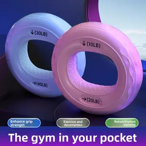 Silicone Grip Grip Ball Grip Ring Training Exercise Five Finger Strength Rehabilitation Training Grip Ring Exercise Fingers
