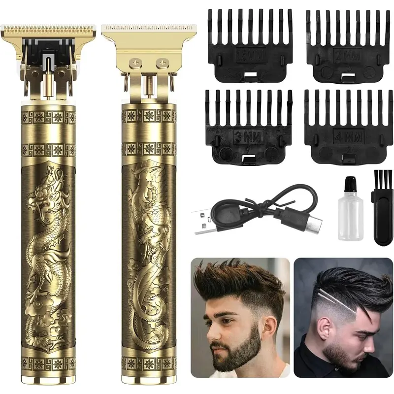 Cordless Rechargeable Beard Trimmer & Hair Clipper Combo for Men - Beard Cutting Kit, Barber Equipment, Men's Adult Accessories, Cool Gifts for Him, Beard Trimmer Combo