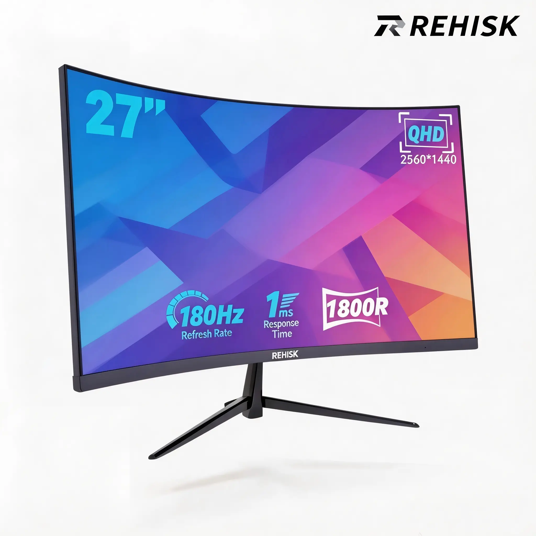 Neo Gamer 27-Inch QHD 1440p Gaming Monitor - 180Hz Refresh Rate, 1ms Fast Response Time, Adaptive Sync, Blue Light Filter, HDMI & DP Ports, Tilt-Adjustable, Power Adapter Included, Ideal for PS5, Esports, Streaming & Competitive PC Gaming Setups, Monitors