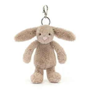 Jellycat Bashful Beige Bunny Bag Charm Keychain