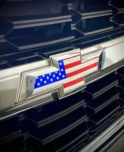 Chevrolet Precut Bow tie USA Emblem Overlay DECAL Compatible With Chevy, Front & Rear