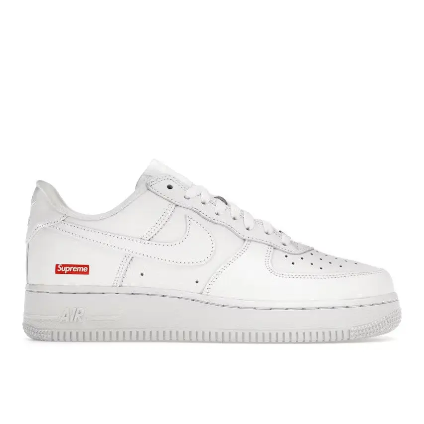Nike Air Force 1 Low Supreme White Sneakers AF1 CU9225-100 Men's Low Top Classic Streetwear Shoes