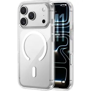 Clear phone case for iPhone 17 16 15 14 13 12 Pro Max plus Case ,16e,Maledan Magnetic Clear - Compatible with Mag Safe 17 Pro Case, Camera Control, Slim Military Shockproof Phone Cover Shockproof, Protective