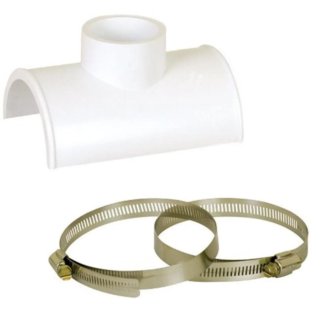 212 MAIN PVC Spigot Tee Saddle (891-0312P) - 3x2 in. PVC Pipe Assembly for Boating Water Sports Pipe Connections